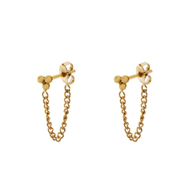 Stud earrings with chain dots / Essentialistics